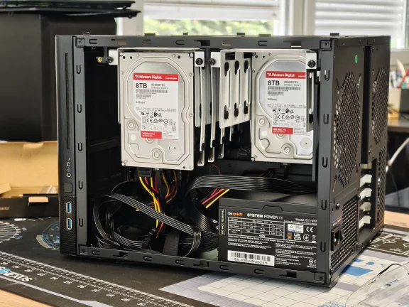 NAS sur mesure avec 5 disque de 8To