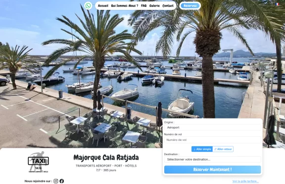 Page d'accueil du site de Taxi Salsa
